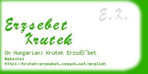 erzsebet krutek business card